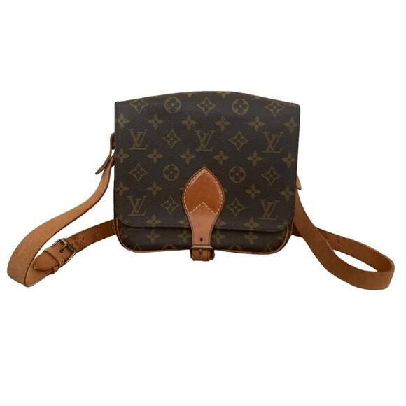 ouis Vuitton Monogram Canvas Cartouchiere Shoulder Bag Crossbody Vintage LV - Picture 2 of 16